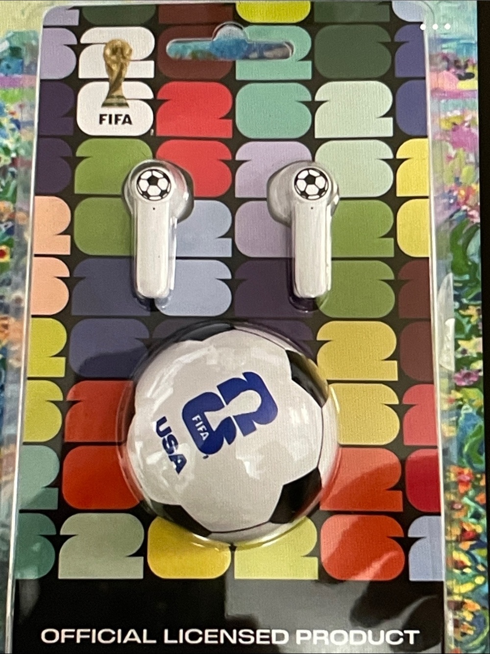 FIFA soccer ball NEW wireless earphones earbuds pod and charge cord
